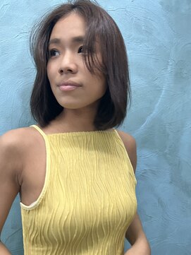 カー(KAH) 透明感カラー　流しバング　ブリーチなし