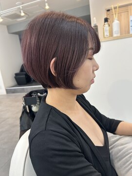 アルトル 池袋(altru) ピンクブラウンボブが可愛い