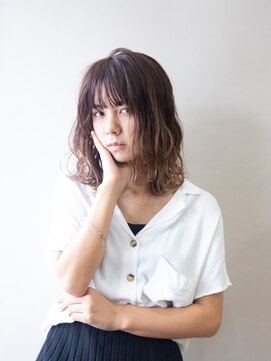 デビュー 沖縄泡瀬店(Debut) 前髪/アンブレラカラー/こなれミディ/イメチェン/ウェーブパーマ