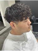 メンズマッシュパーマニュアンスパーマスパイラルパーマ刈り上げ