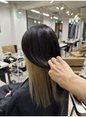 インナーカラーブロンドベージュ前髪イメチェンケアブリーチ所沢