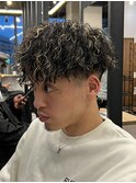 マッシュスパイラルパーマツイストスパイラル波巻きメンズ