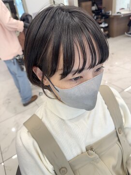 アッシュ 下北沢店(Ash) 前髪の内側だけコスメストレートのショートボブ