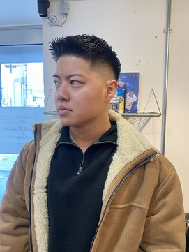 グッドプレイスアンドシング(Good Place&thing) メンズカットフェードスキンフェードフェザーアップバーバー