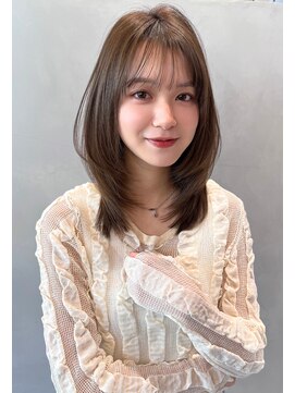 ロンド ボーイ 表参道(Lond BOY) イメチェン外ハネボブ美髪ワイドバングミディアムレイヤーカット