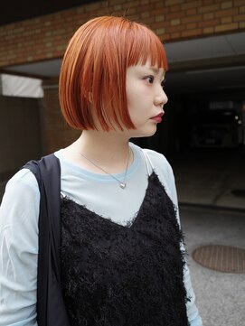 パプレ(PAPRE) オレンジボブ　ブリーチベース