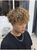 【ツイストスパイラル】【ブラウンカラー】【金メッシュ】