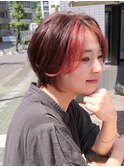ハンサムショート＆フェイスフレーミングピンク　『小川』