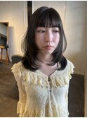 オンブレグレージュオリーブベージュくびれミディ大人美人