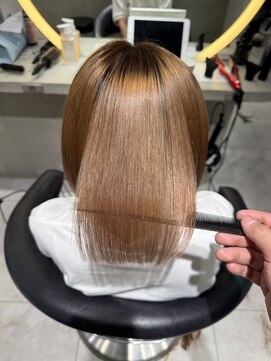 ロンドウル 熊本(Lond ulu) 暗めカラー/レイヤーカット/髪質改善/縮毛矯正/韓国ヘア