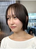 栄外ハネナチュラル大人可愛いブラウンカラー