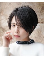 カライングドゥ(ing deux)&nbsp;大人可愛い20代30代40代黒髪前下がりショートボブ丸みショート◎