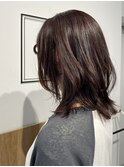レッドブラウンカラーとレイヤーミディ
