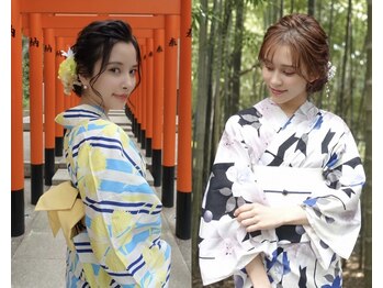 ブリエ(briller)の写真/【神戸三宮2分★】9/20姫路花火大会におすすめ♪浴衣着付け+セット￥4500（持ち込み）レンタル有♪