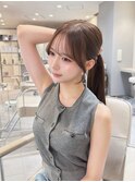 結んでもお顔にフィットする盛れる顔まわり♪