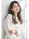 ロング/大人女性/アッシュベージュ/白髪ぼかしハイライト/脱白髪