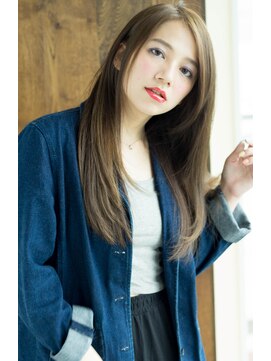 ローラン(ROULAND) アッシュグレージュロングセミウェット仕上げ