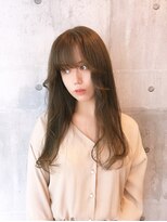 エンリッチヘア(enrich hair)&nbsp;オリーブベージュ　ハイ透明感カラー　ロングレイヤー