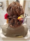 大宮/マロンベージュ/Aラインボブ/かき上げ/ニュアンスマッシュ