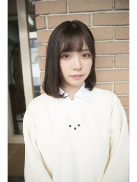 サロンドミルク 原宿(salon de MiLK) 【salon de MiLK 原宿】ラベージュ×ツヤサラボブ