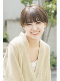 暗髪×束感ショート×シースルーバング×フレンチガーリー