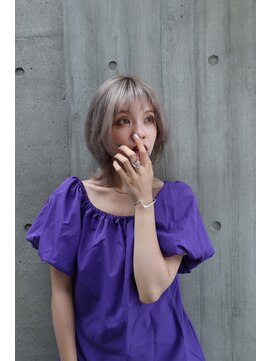 セシルヘアー 札幌店(Cecil hair) シルバーショート/ミディアムウルフ/グレージュ