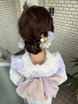 浴衣ヘア　アップスタイル　浴衣　ヘアセット
