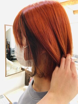 ヘアアンドフェイス マリィファースト(Hair&Face Marry First) ダブルカラー オレンジ