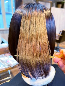 カミビトグロウ(kamibito glow) 20代30代40代髪質改善カラーアッシュブラウンュ艶感ストレート