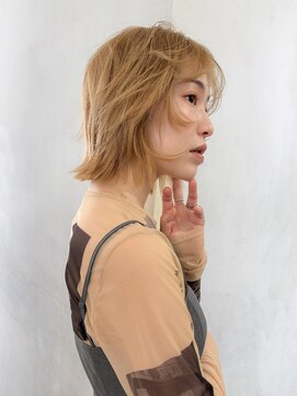 ミンクス 原宿店(MINX) 切りっぱなしボブエアリーロング美髪ピンクブラウン