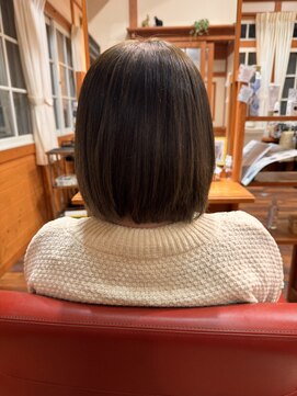 TJ天気予報 3mm 尾西店 「ビフォーアフターあり」丸みショート「縮毛矯正」