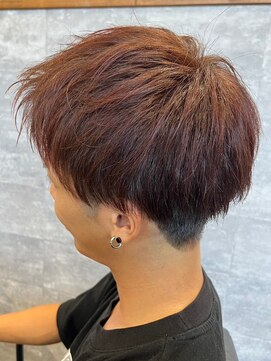 トゥルートラストトロワー 須玉店(True Trust trois) メンズ 爽やかツーブロック無造作ショート アップバング