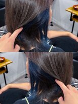 アフェクト 上大岡(affect)&nbsp;インナーカラー/ネイビーブルー/ブリーチ/上大岡