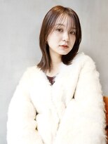 ミディアムレイヤーくびれボブ/切りっぱなし/結べるボブ