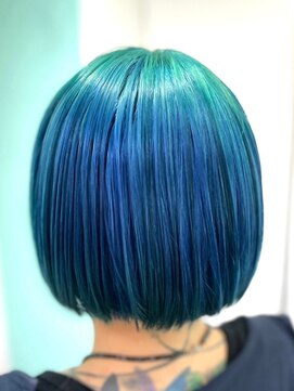 マティーナ ヘアー 池袋(Matina hair) 【マリンブルー×ターコイズグリーン】池袋美容室