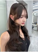 韓国ヘア/ウェーブヘア/暗めカラー/
