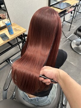 エレクシィ(ELEXY) 美髪カラー　コーラルブラウンロング