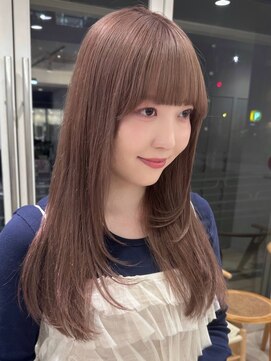 ガーデンヨコハマ(GARDEN YOKOHAMA) ピンクベージュ ミルクティー  ハッシュカット レイヤーカット