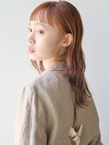 ディッセンバー 渋谷(December)&nbsp;オレンジカラー/オン眉/ワイドバング/ブリーチ/ケアブリーチ