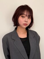シーン(SCENE)&nbsp;ダークパープル/ナチュラルショート/夏のヘアアレンジ/天神今泉