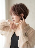 大人可愛い20代30代40代小顔ひし形ショート丸み前下がり