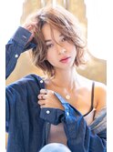 【LANY 横浜】ウルフショート×ミルクティーベージュ