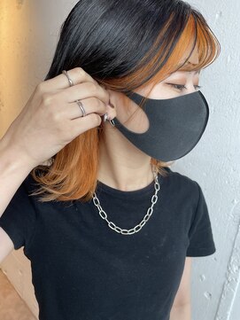 エイト 福岡天神店(EIGHT fukuoka) 【EIGHT福岡　8月　片山智裕】ダークグレー×オレンジインナー