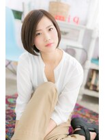 ミック ヘアアンドメイク アップ 駒込店(miq Hair&Make up)&nbsp;前下がりワンレンボブで＊ナチュラル大人かっこいいa1