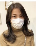 アッシュグレージュ× くびれ巻き