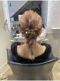 ロープ編み下ろしお呼ばれヘアセット