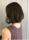 丸みショートボブ デザインカラー 髪質改善