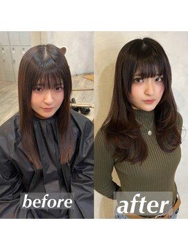 アンジェリカラボ 梅田店(ANGELICA LABO) トレンドワンカールレイヤー×顔まわり×韓国〔川又〕