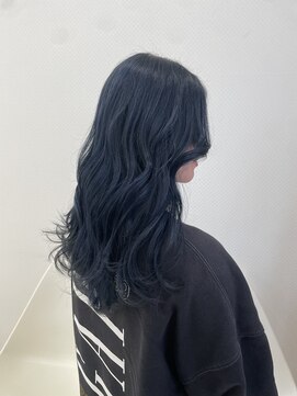 ベルバイグレイス(BELLE by grace) ブリーチあり☆ネイビーブルー