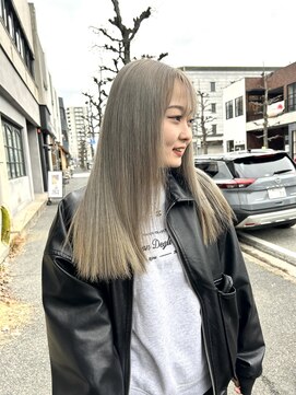 チャプター 問屋町(chapter) ミルクティーグレージュレイヤーカットケアブリーチダブルカラー